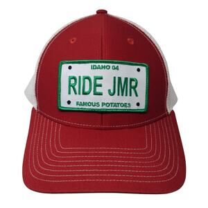 Idaho 04 Ride JMR Famous Potatoes Trucker Hat Red One Size Adjustable Richardson